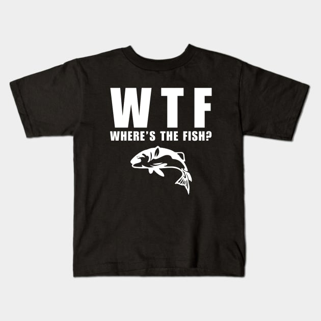 WTF Wheres The Fish Kids T-Shirt by Illustradise